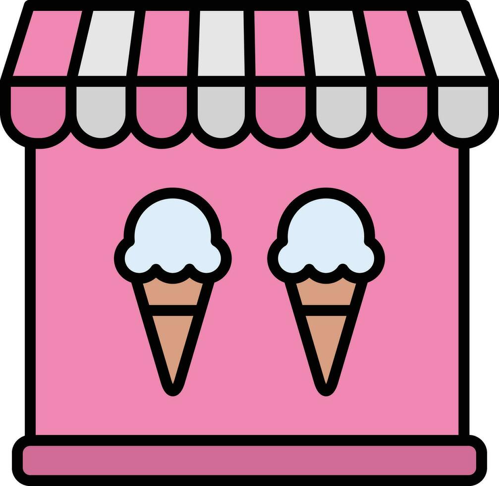 Icecream Shop Vector Icon