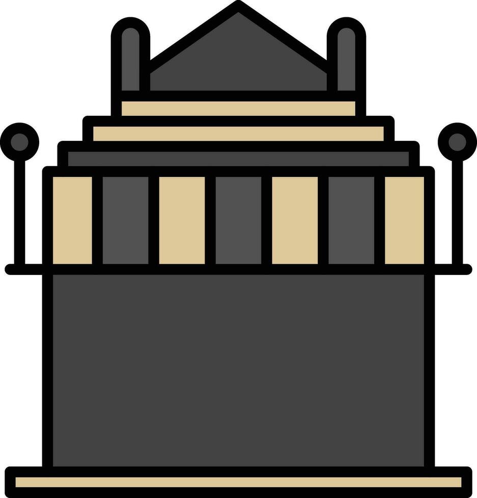 Halicarnassus Mausoleum Vector Icon