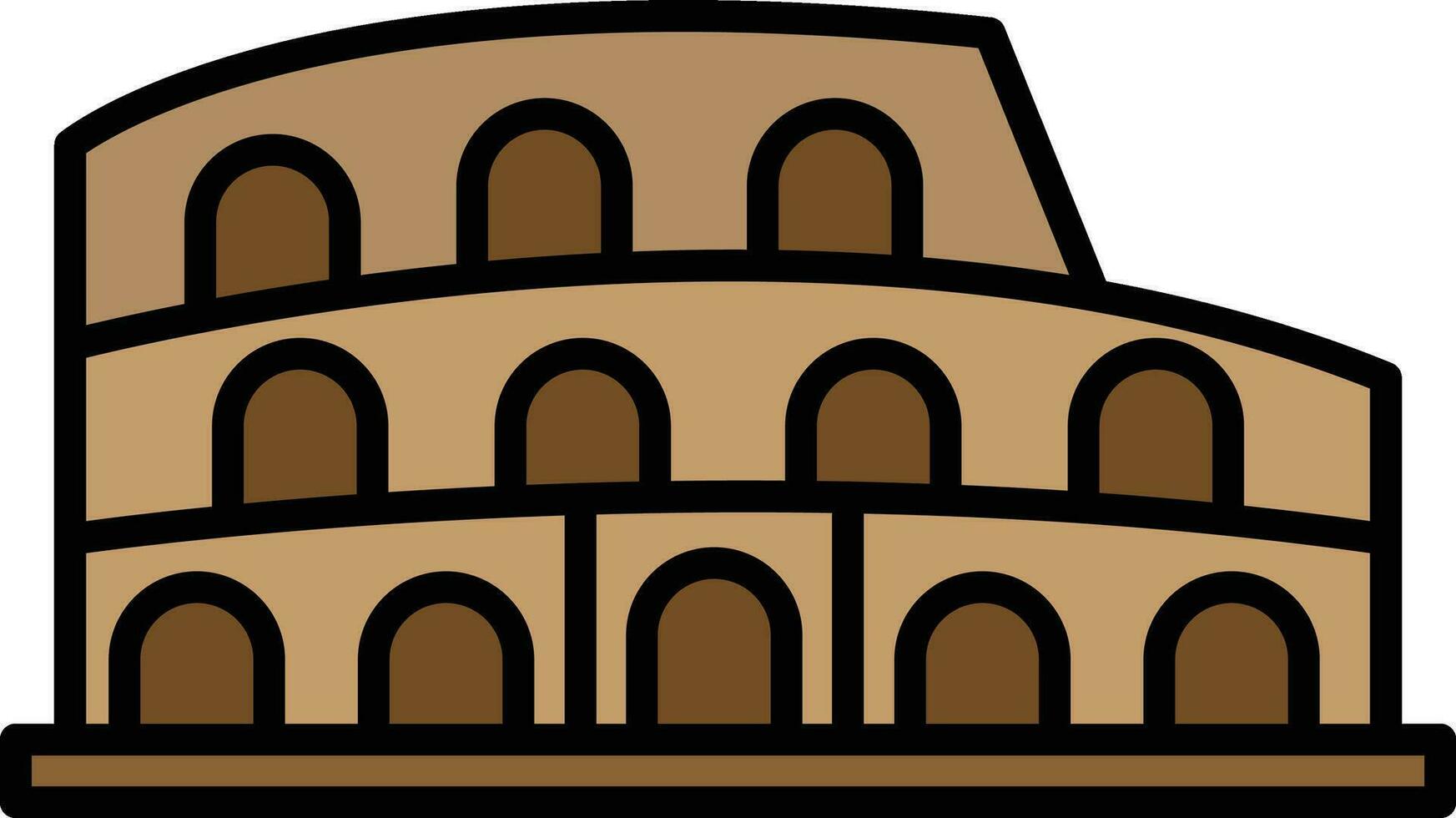 coliseo vector icono