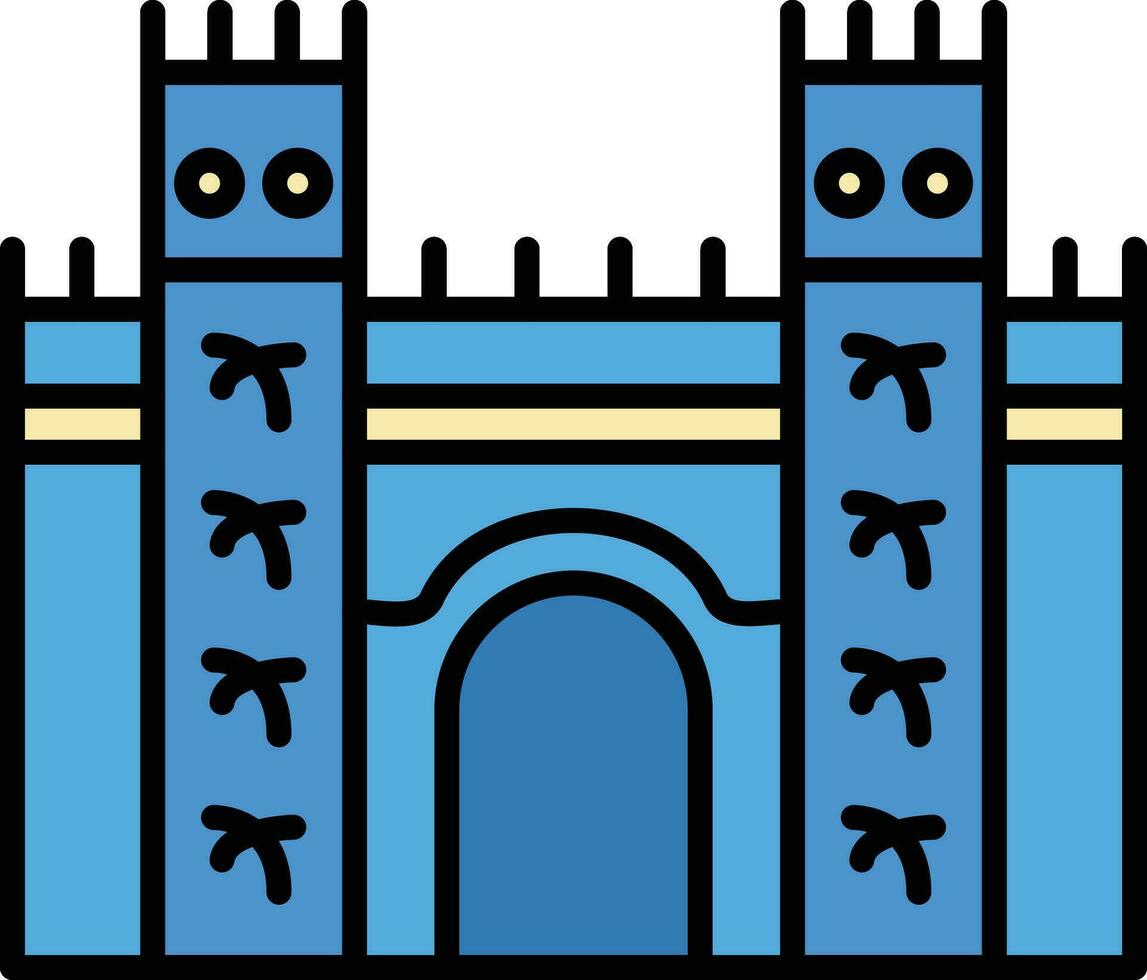 Ishtar Gate Vector Icon
