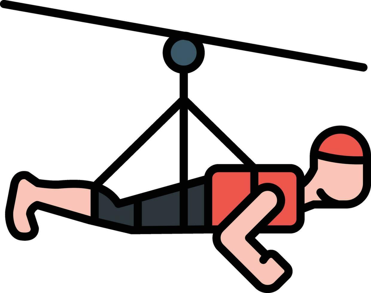 Zipline Vector Icon
