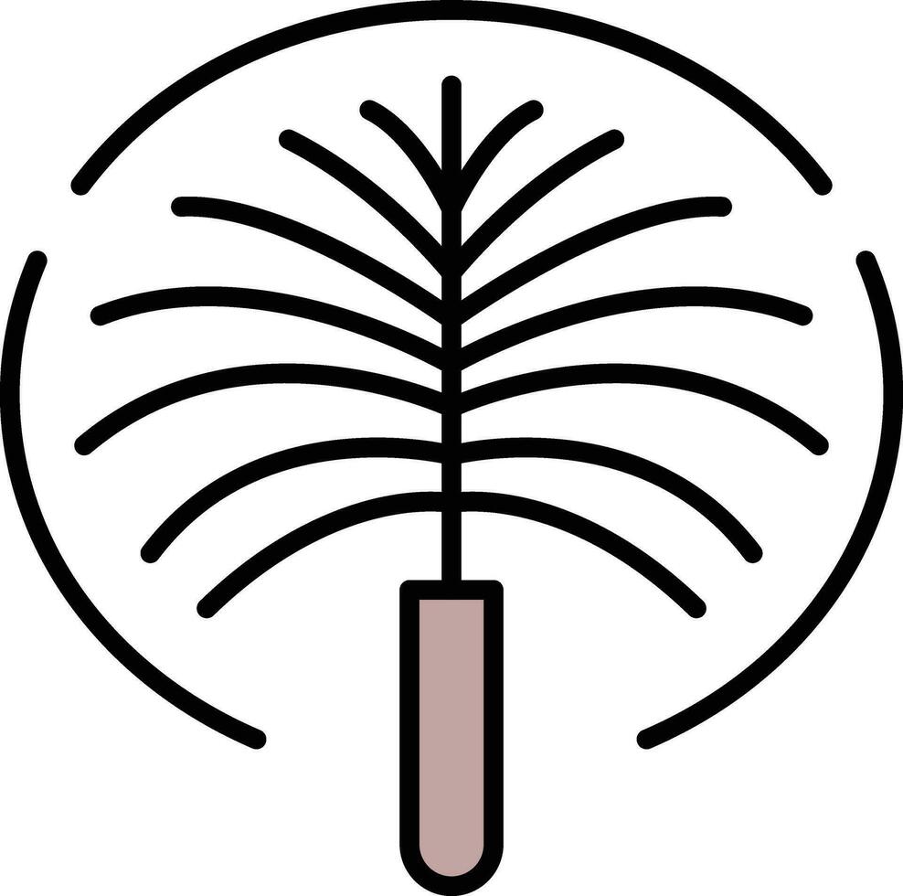 palma jumeirah vector icono