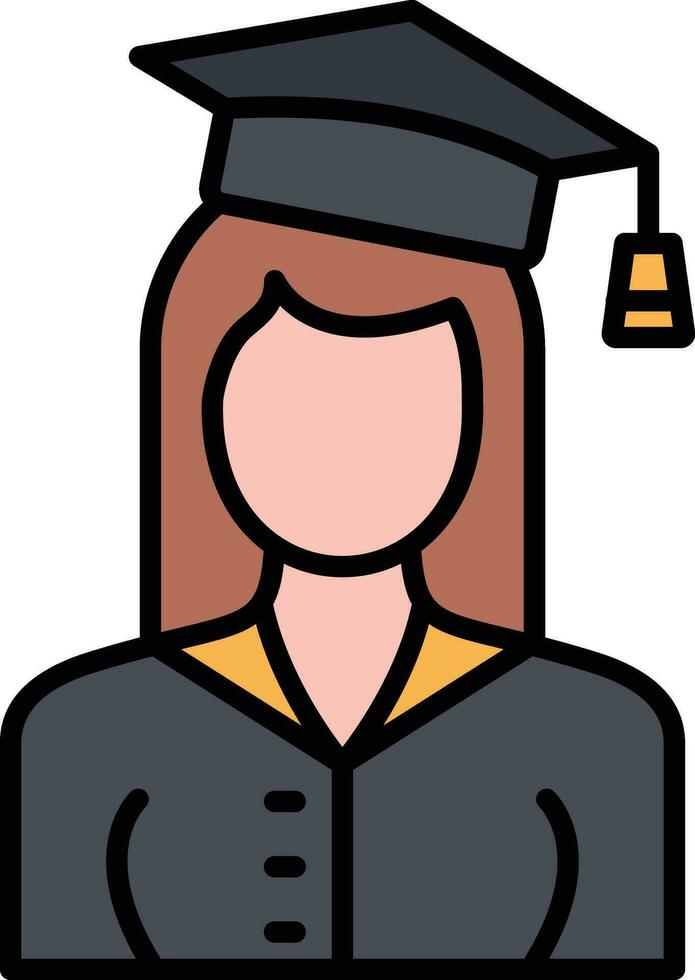 Graduated Lady Vector Icon