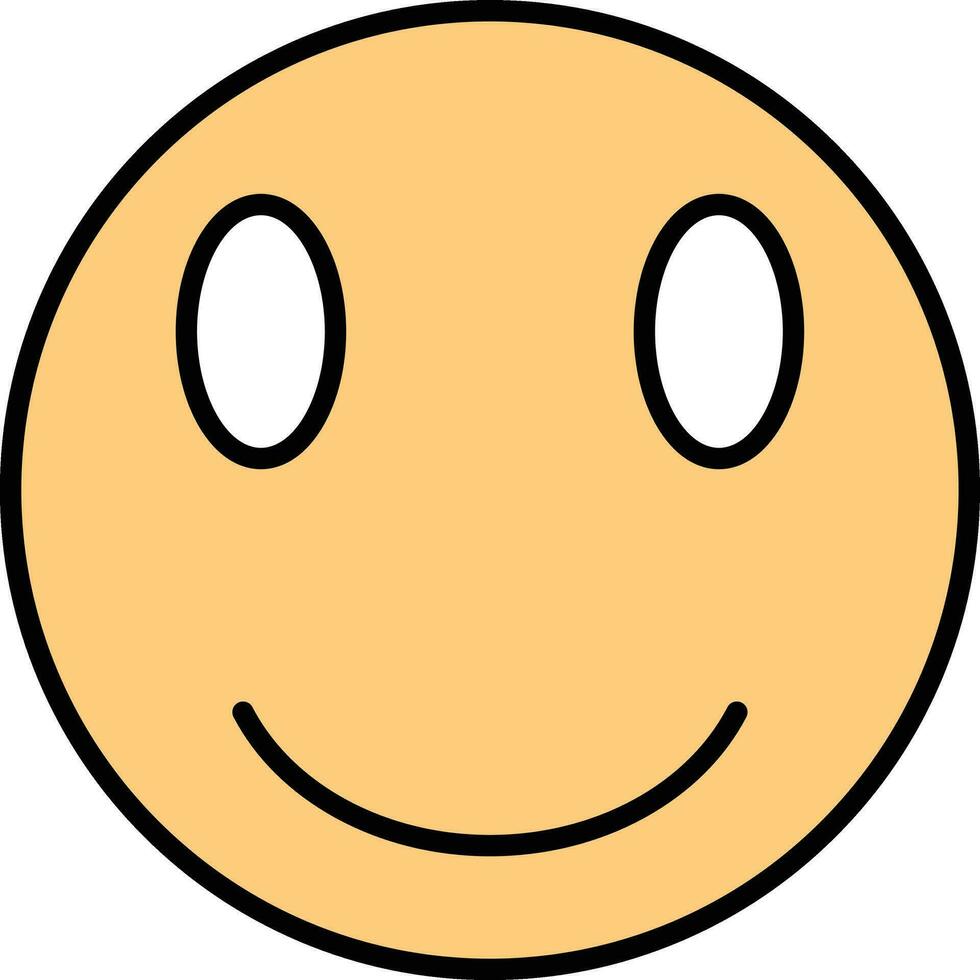 sonriendo cara con sonriente ojos vector icono