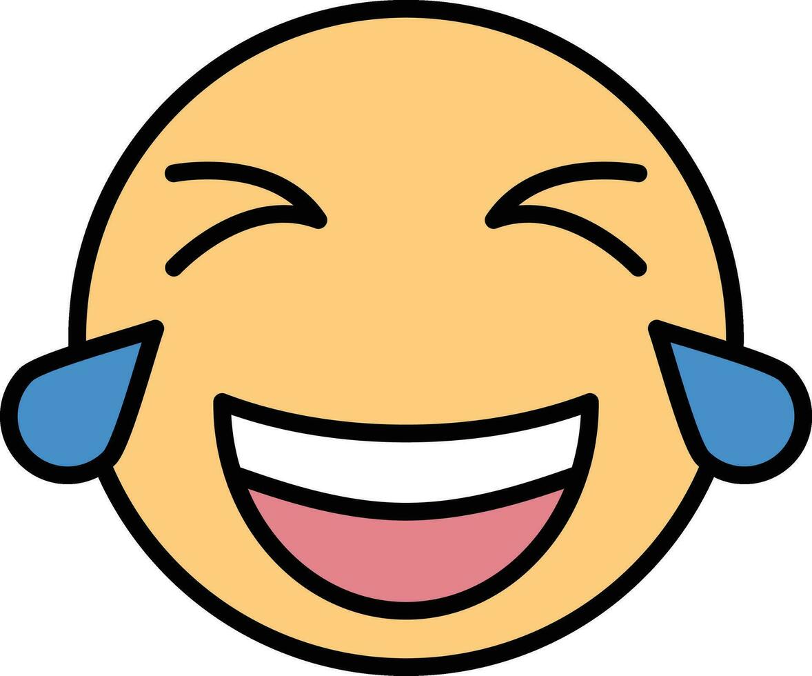 Rolling on the Floor Laughing Vector Icon