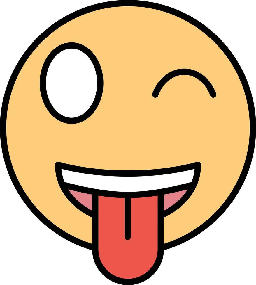 Face with Tongue Vector Icon