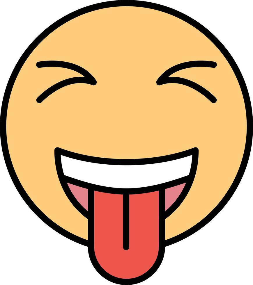 Squinting Face with Tongue Vector Icon