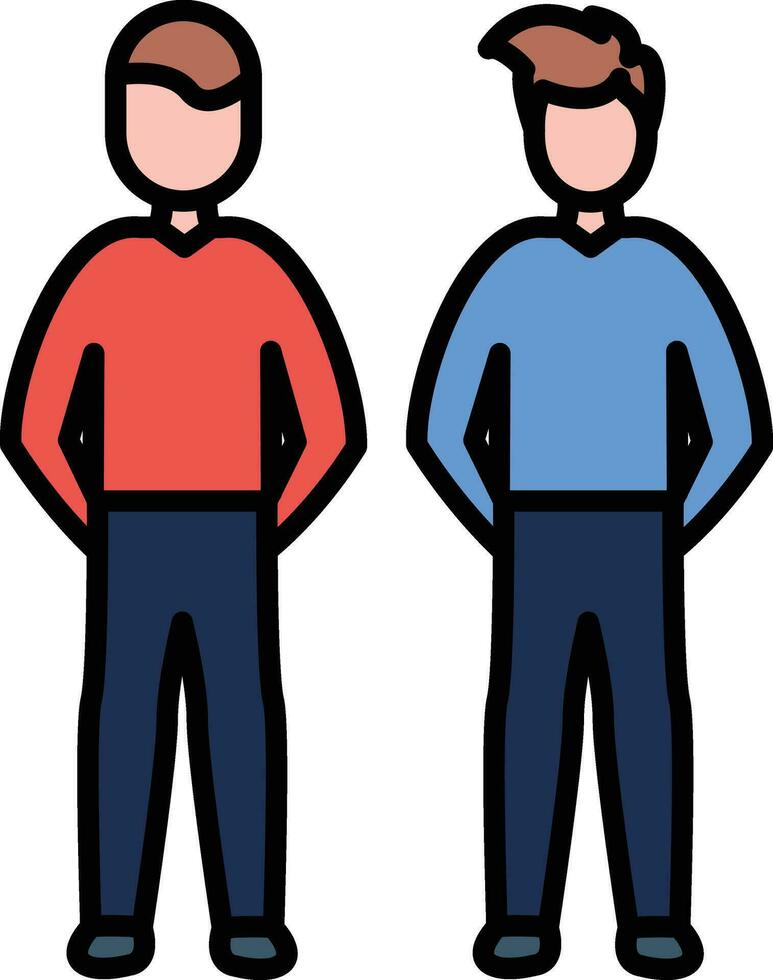 Friends Standing Vector Icon