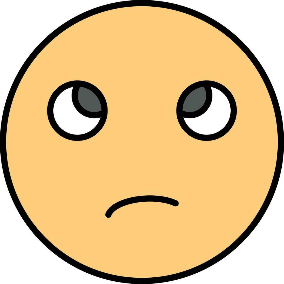 Face with Rolling Eyes Vector Icon