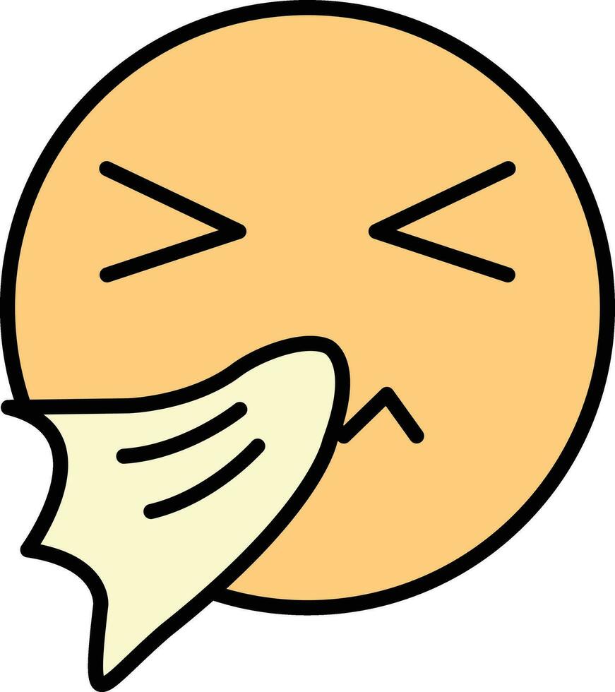Sneezing Face Vector Icon