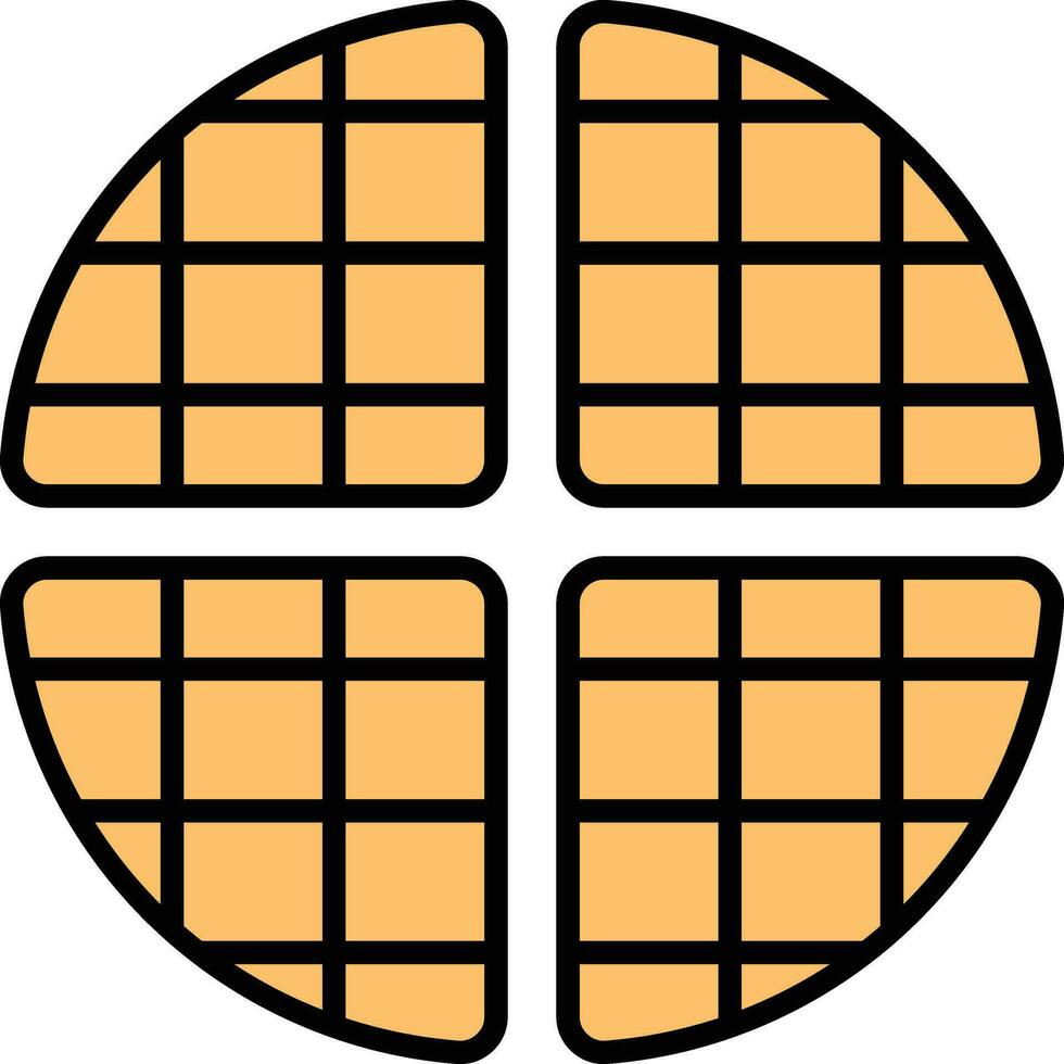 Waffle Vector Icon