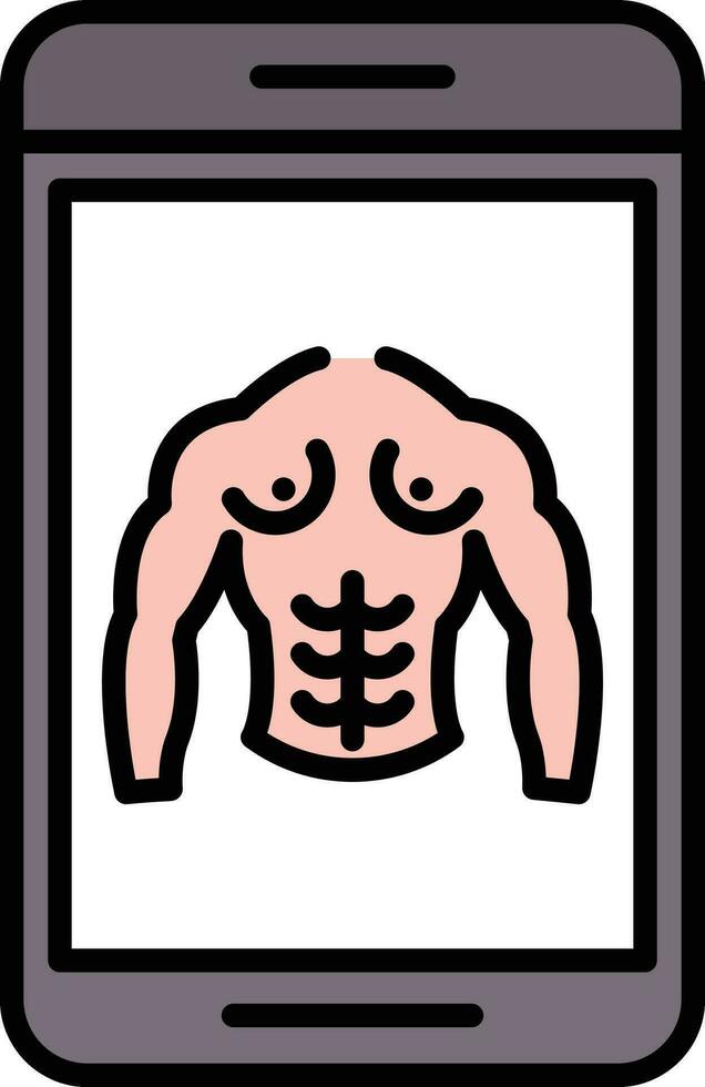 Chest Muscle Vector Icon