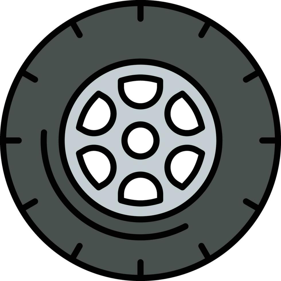 neumático vector icono