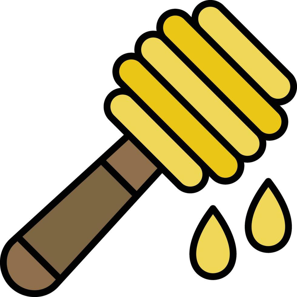 Honey Dipper Vector Icon