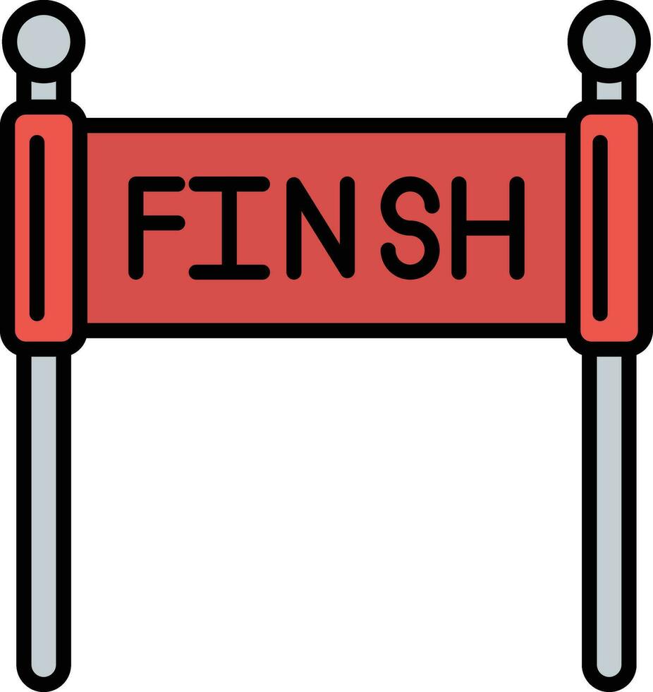 Finish Line Vector Icon