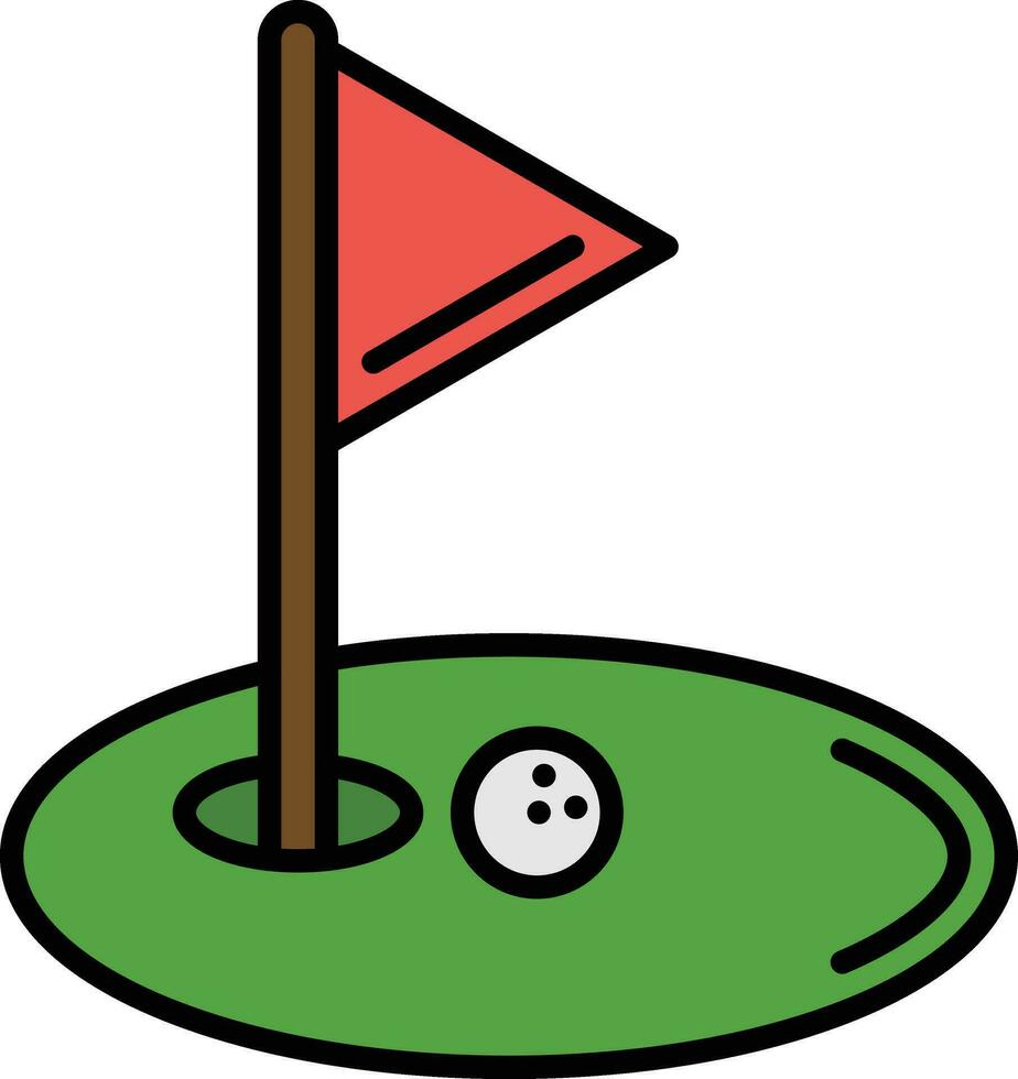 icono de vector de golf