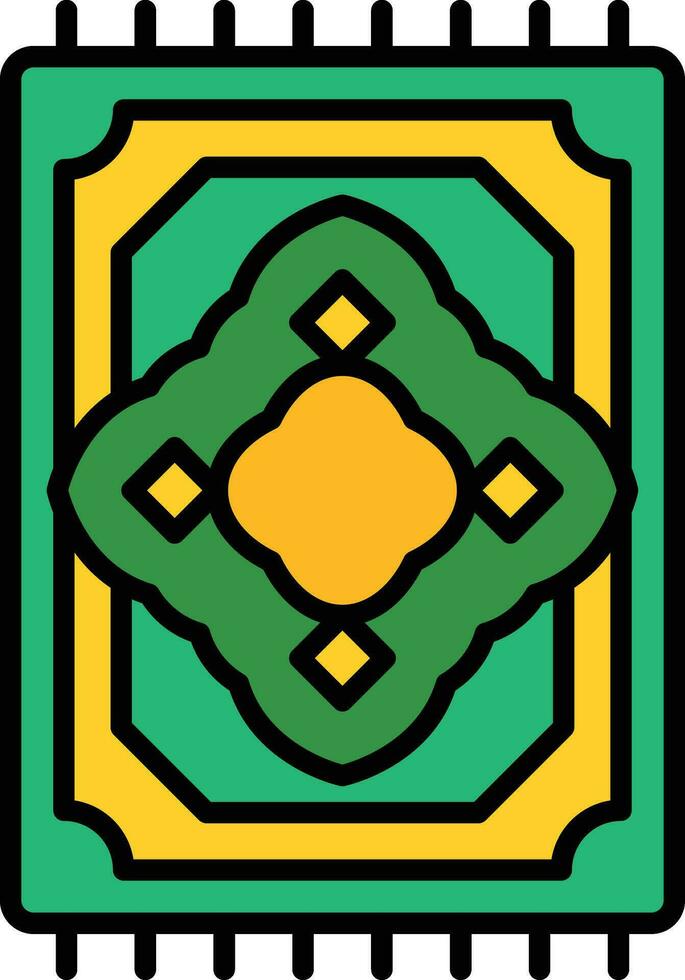 Prayer Mat Vector Icon