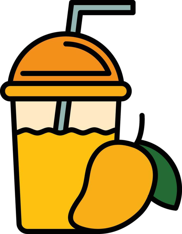 Mango Juice Vector Icon