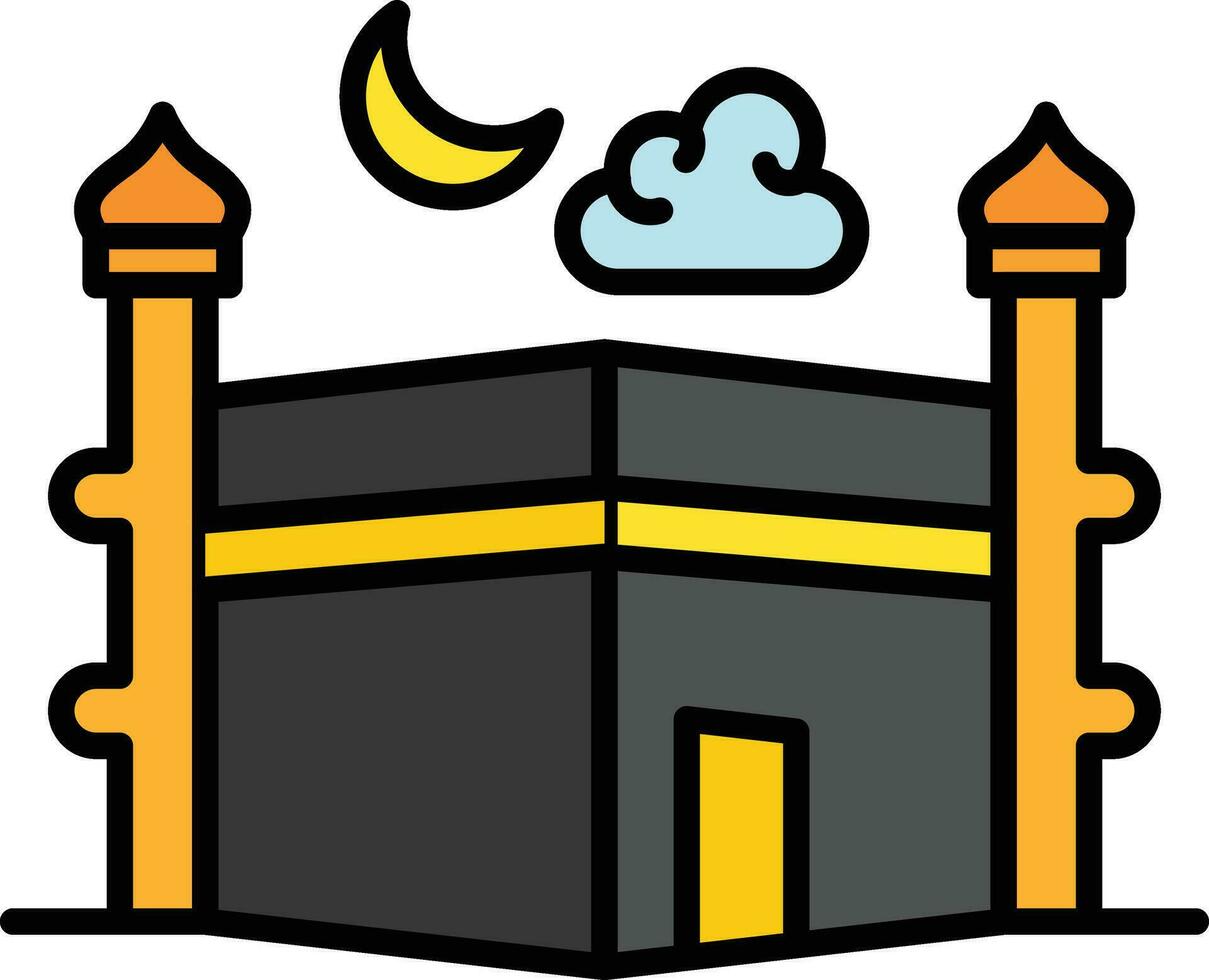 icono de vector de kaaba