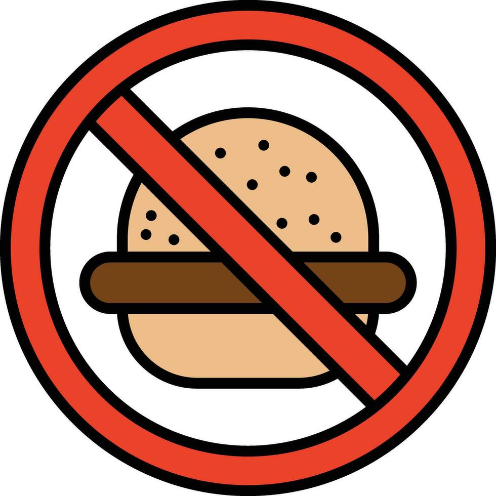 No Eating Vector Icon