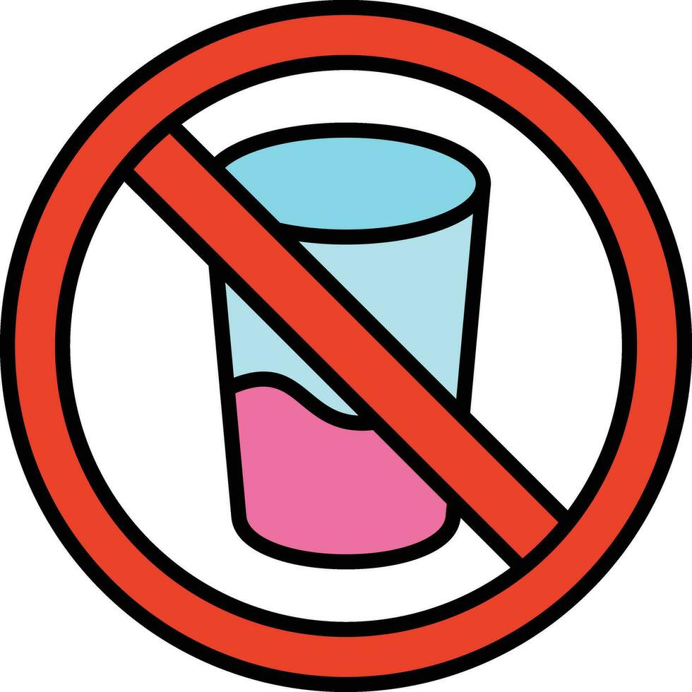 No Drink Vector Icon