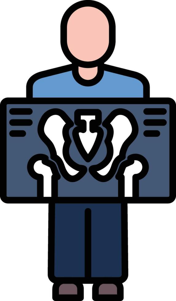 Man X ray Vector Icon