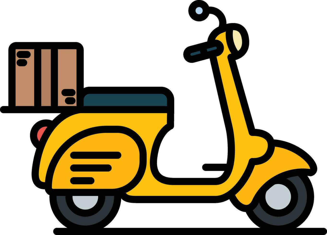 Delivery Bike Vector Icon