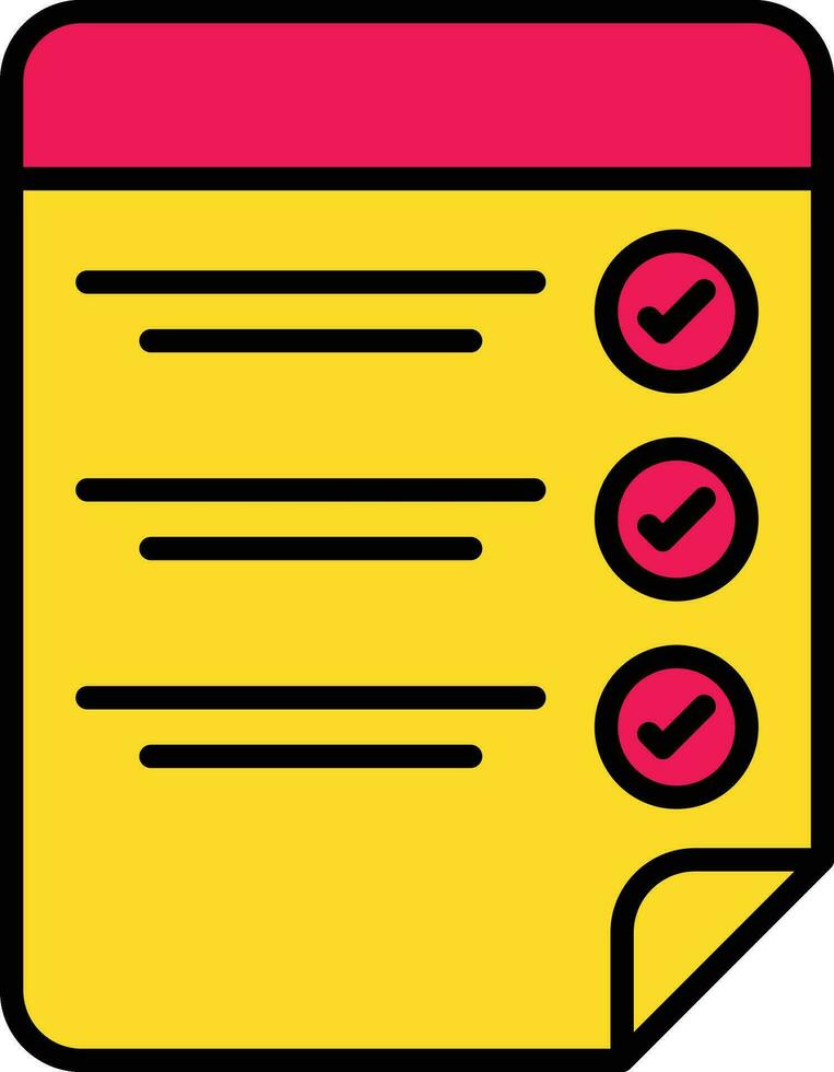 Tasks Checklist Vector Icon