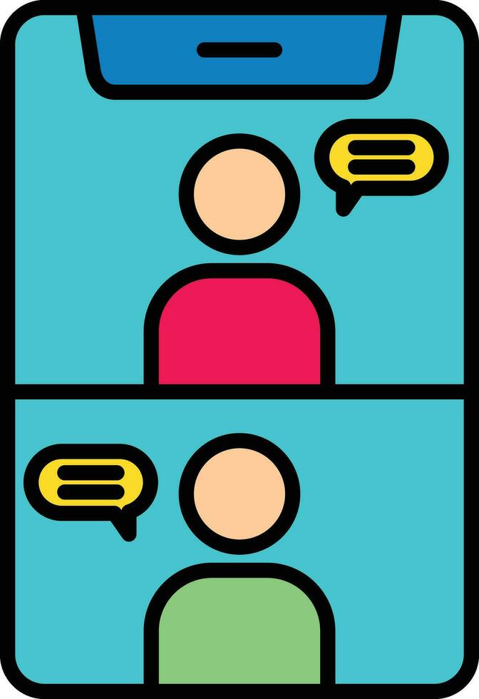 Smartphone Meeting Vector Icon