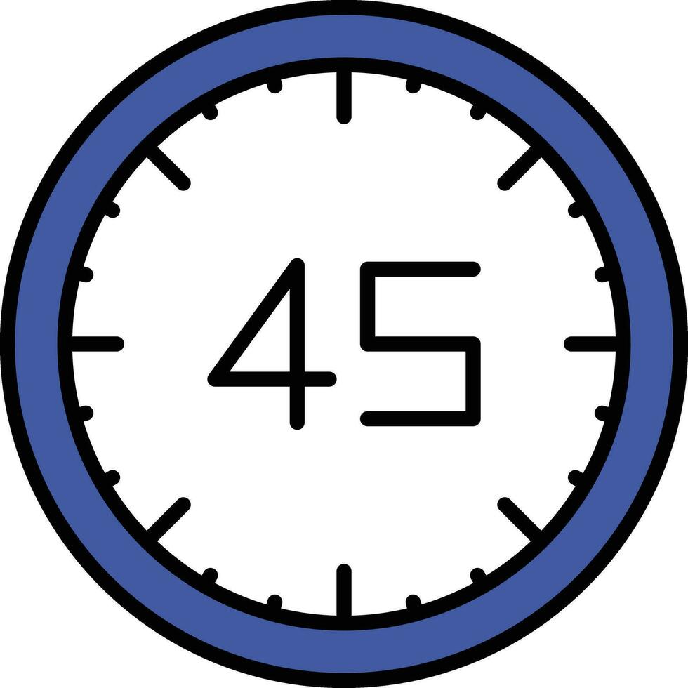 45 Minutes Vector Icon