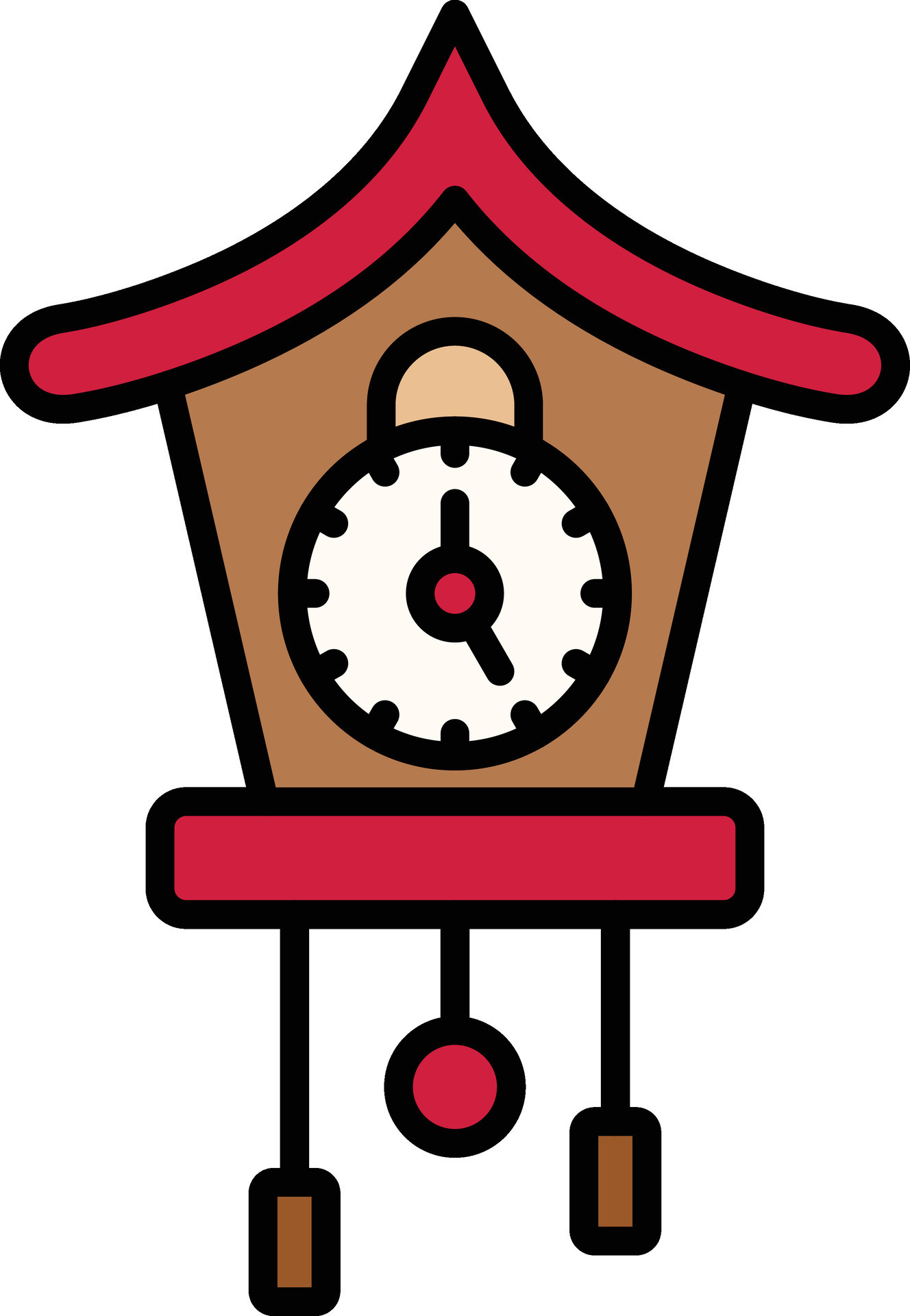 Cuckoo Clock Vector Icon 30383720 Vector Art at Vecteezy