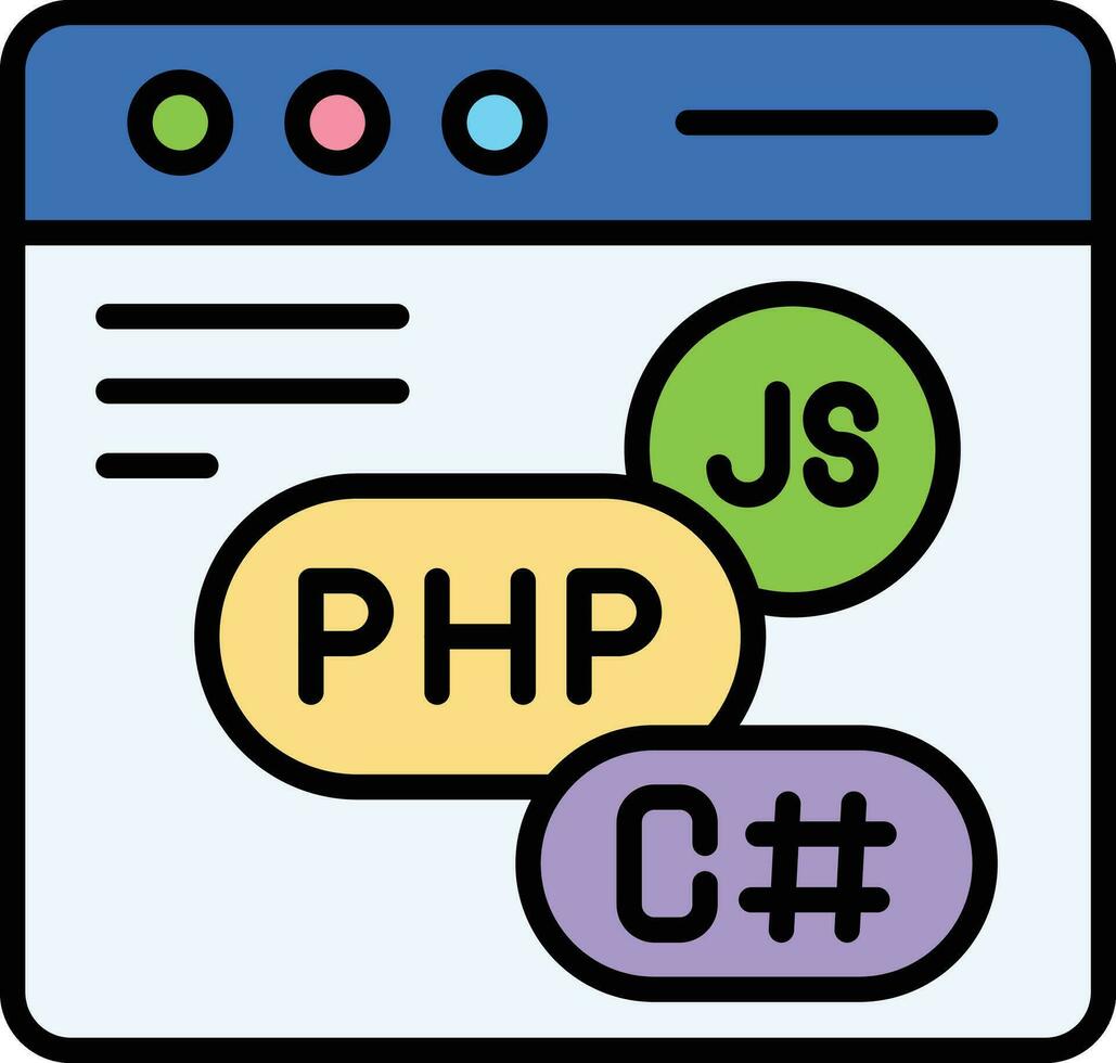 Coding Language Vector Icon