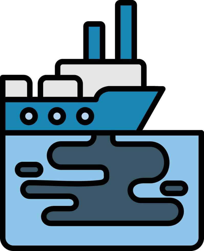Ocean Oil Spill Vector Icon