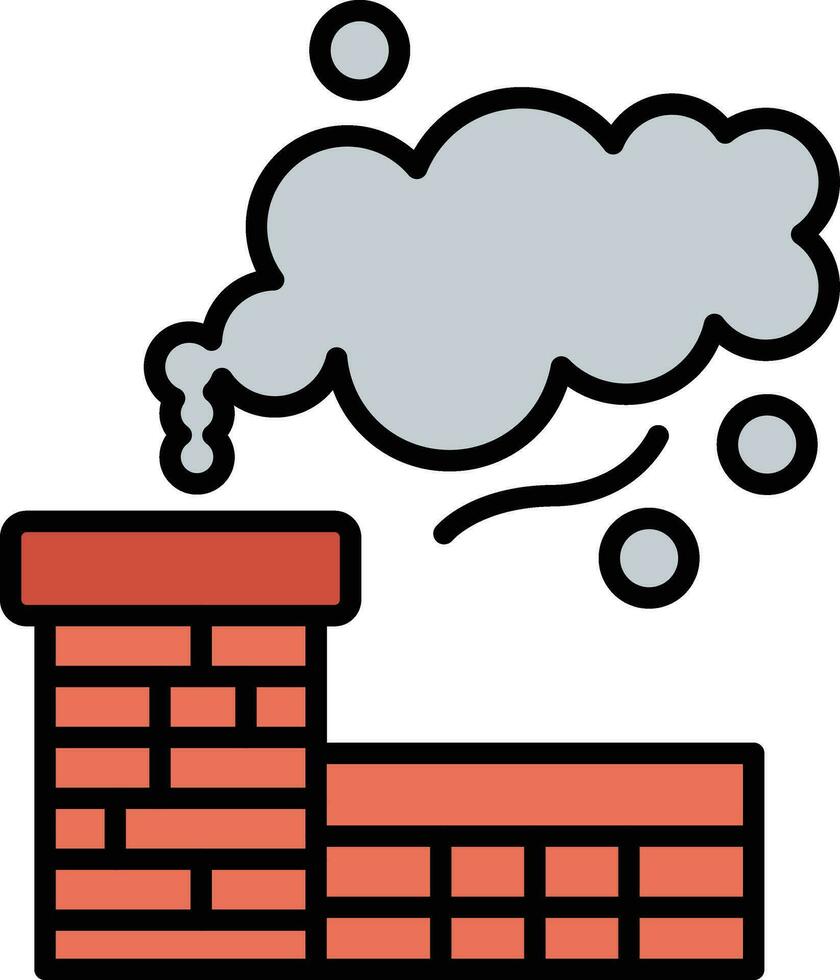 Chimney Pollution Vector Icon