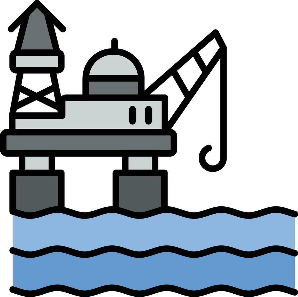 Oil Platform Vector Icon