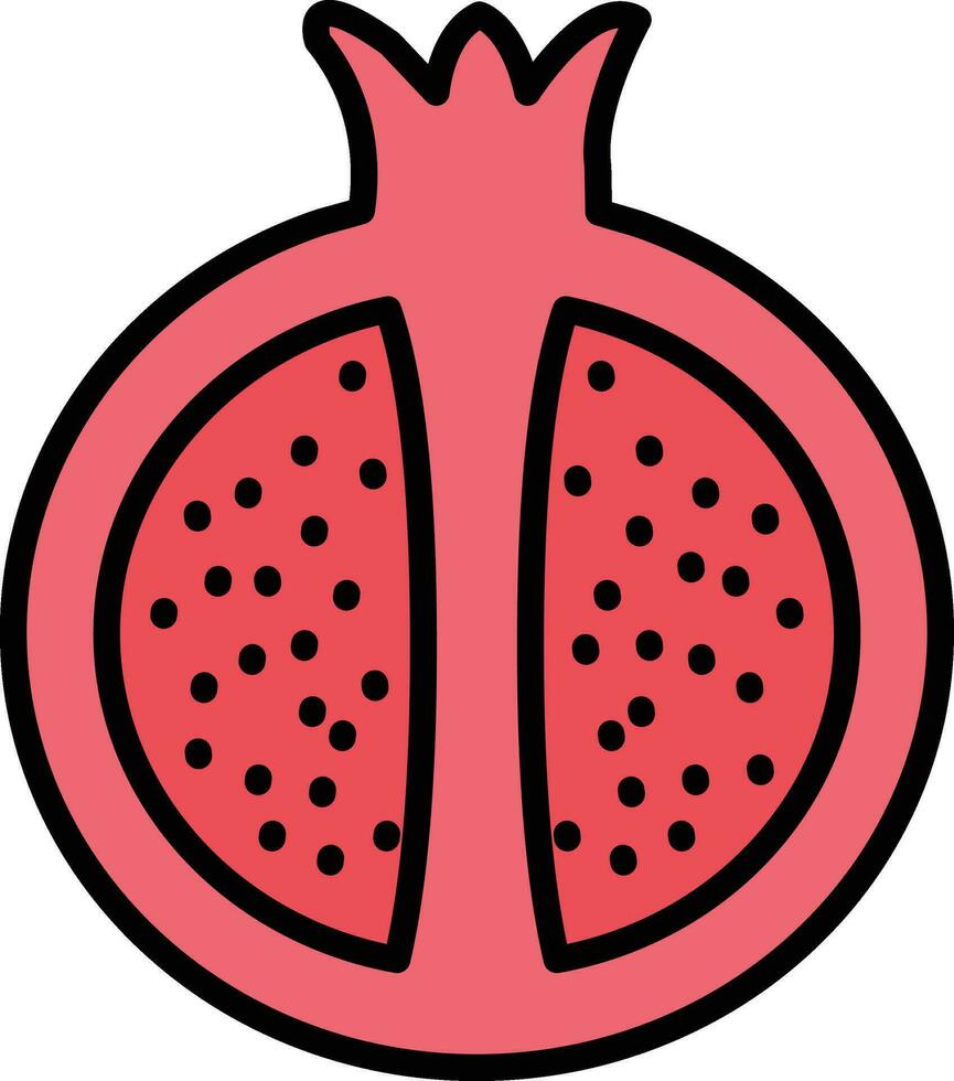 Pomegranate Vector Icon