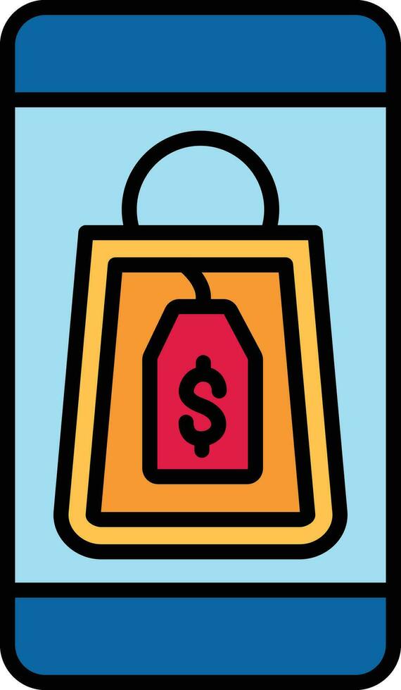 Mobile Shopping Vector Icon