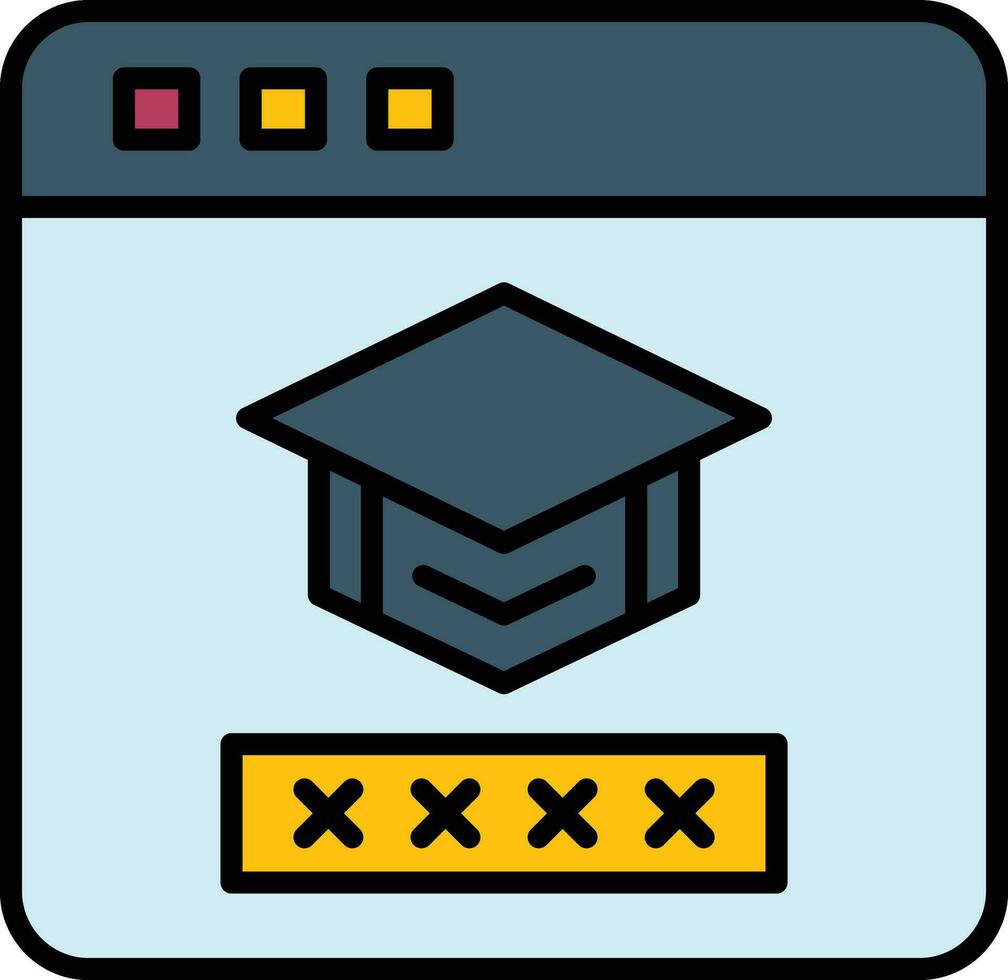 Student Log In Vector Icon