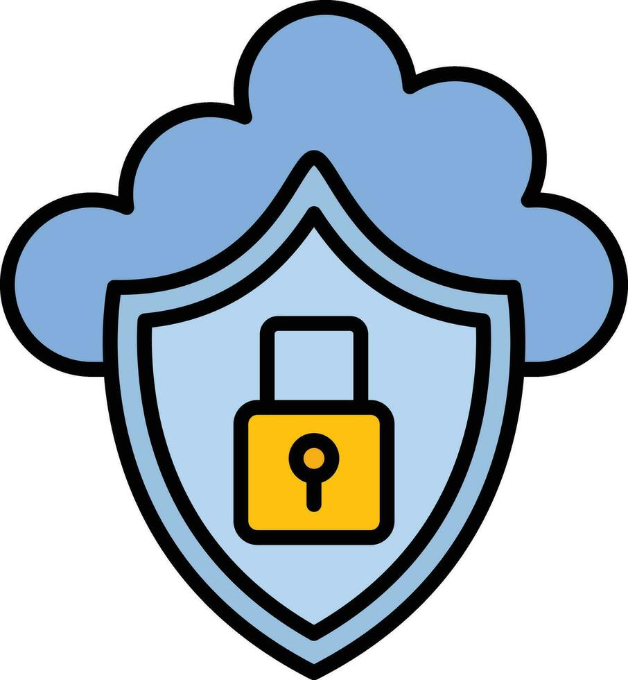 Cloud Security Vector Icon
