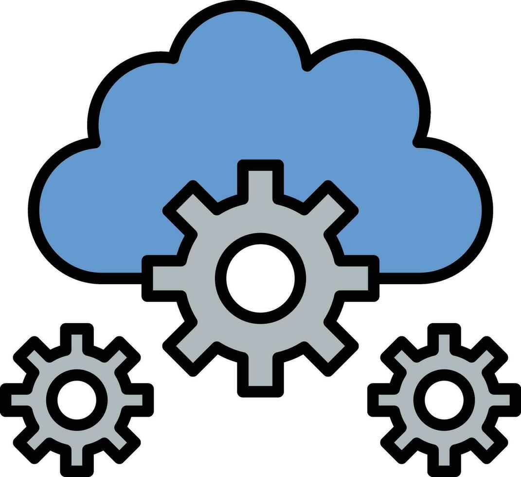 Cloud Setting Vector Icon