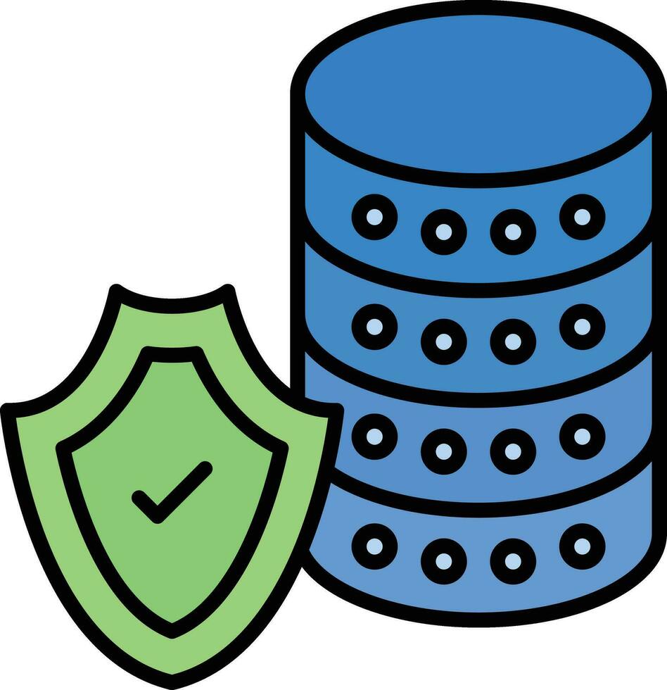 Secure Database Vector Icon