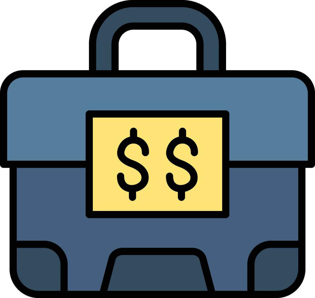 Money Suitcase Vector Icon