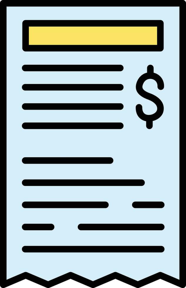 Receipt Vector Icon