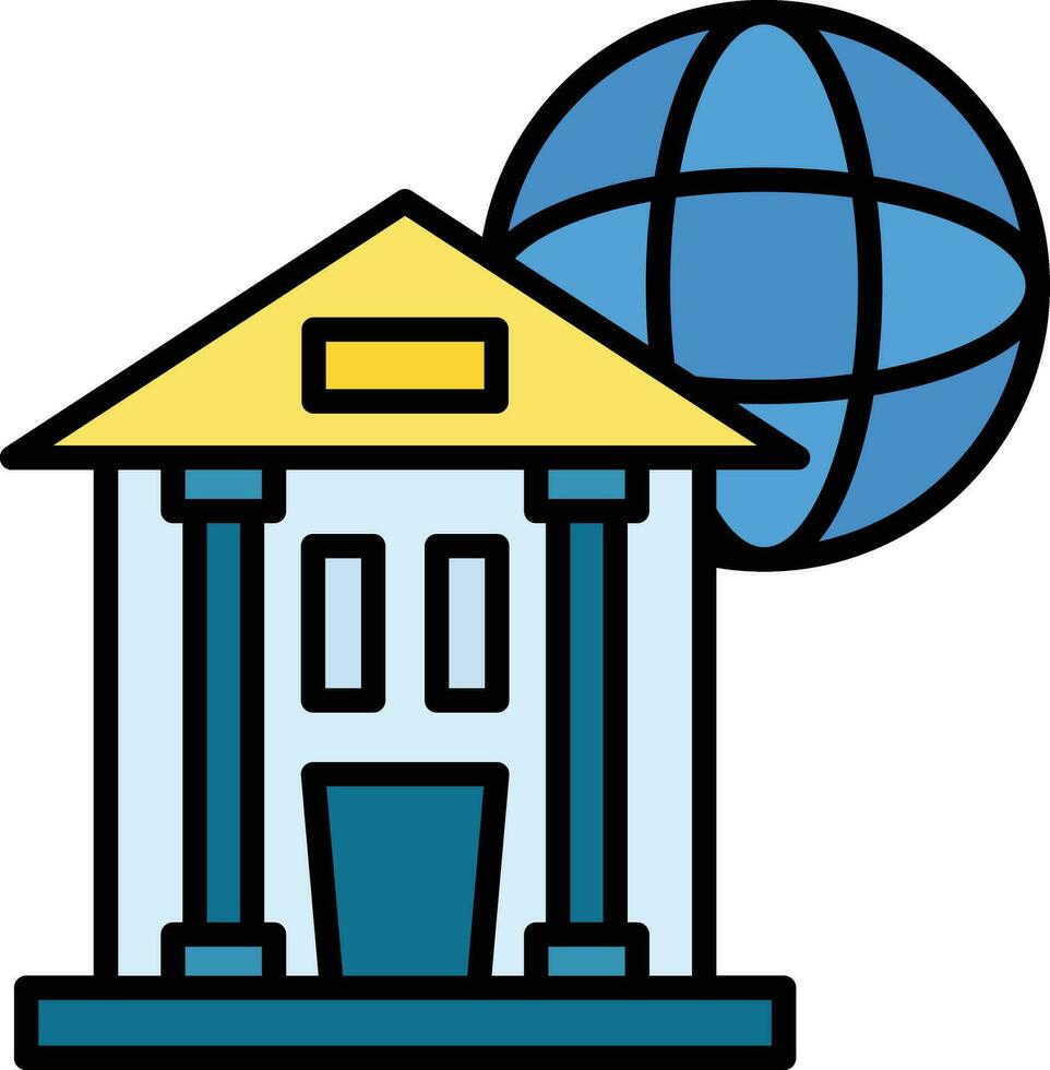 Global Bank Vector Icon