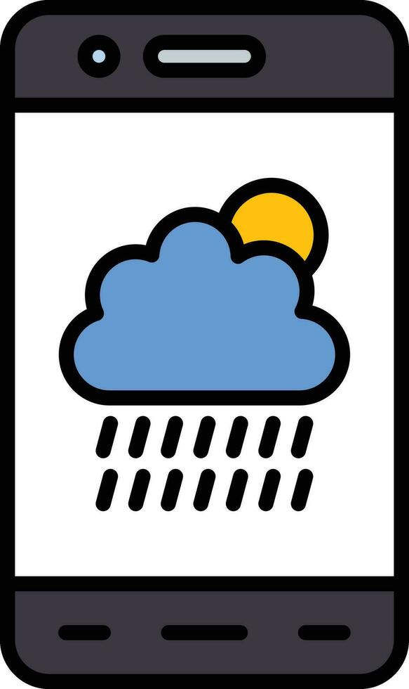 Mobile Weather Vector Icon