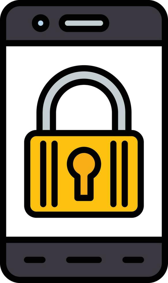 Mobile Lock Vector Icon