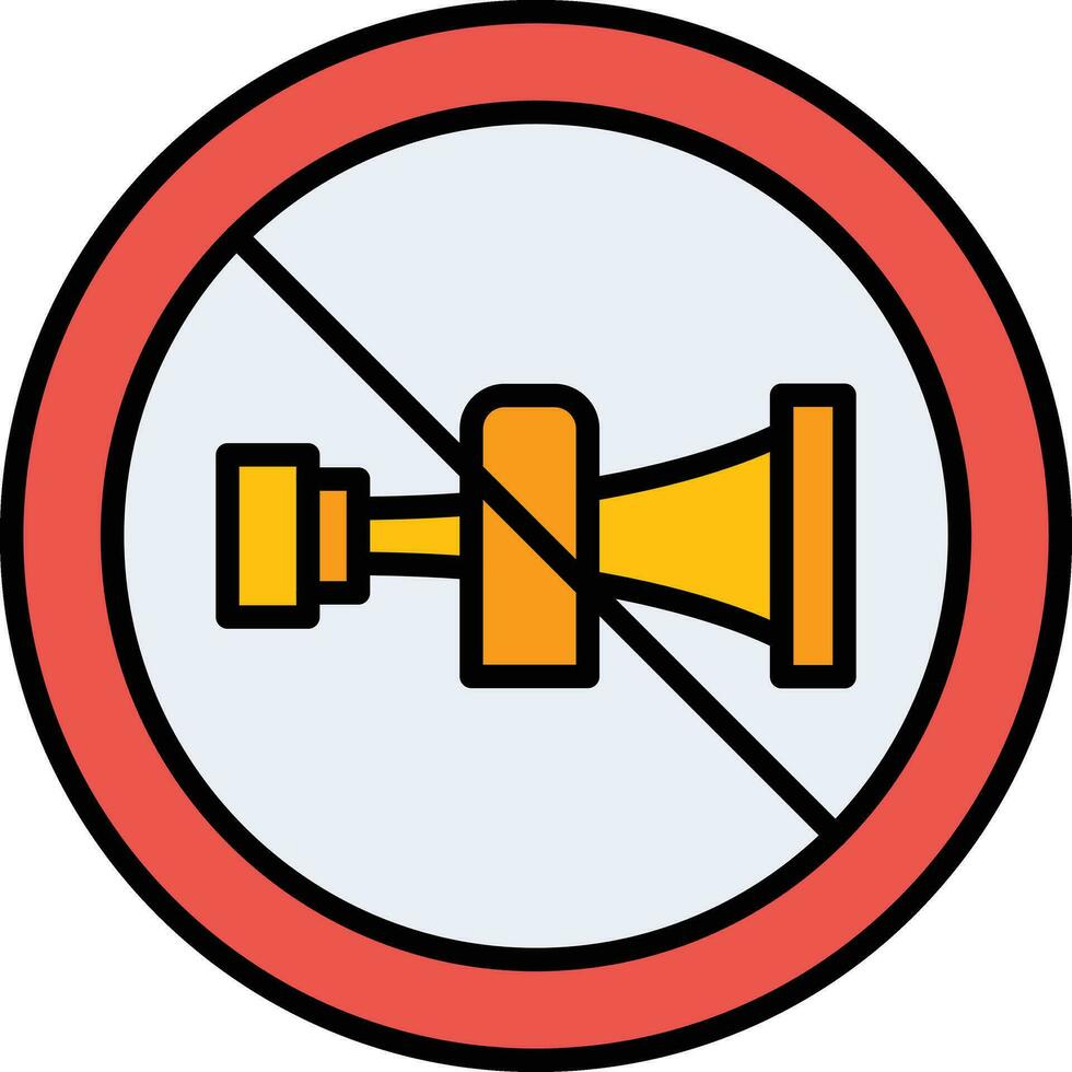 No Horn Vector Icon