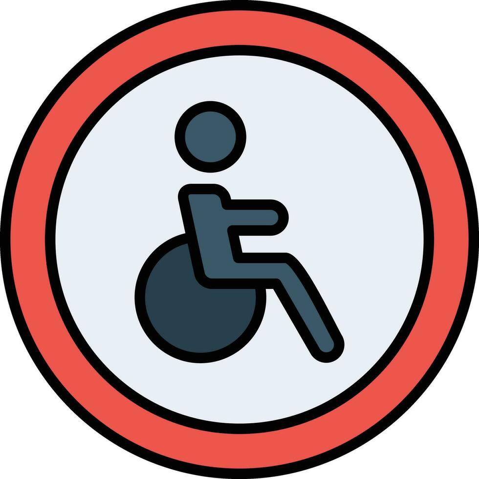 discapacitado vector icono