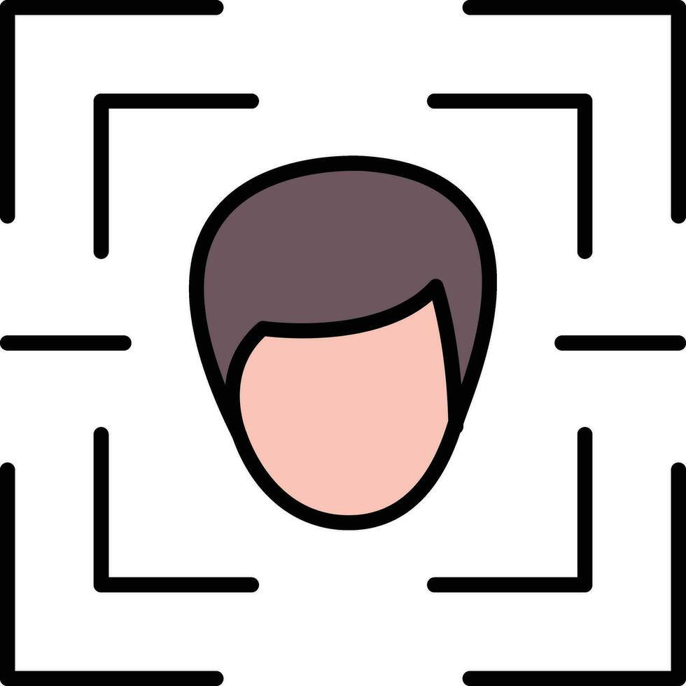 icono de vector de escaneo facial