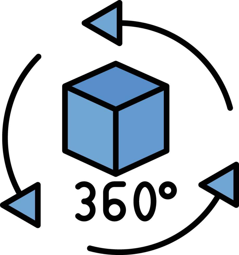 360 Degrees Vector Icon